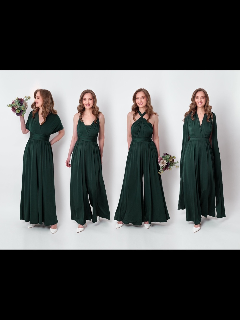 Convertible Dark Green Jumpsuit for Women